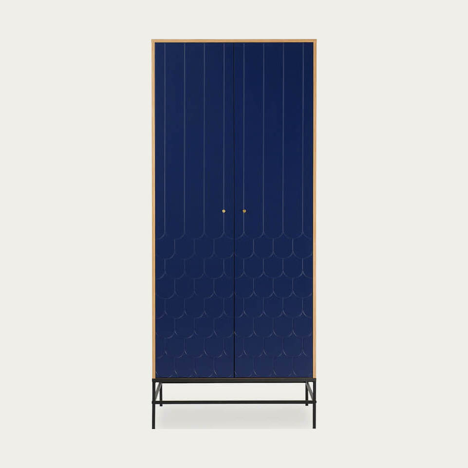 Dark Blue Lia Wardrobe Two Doors – image 1