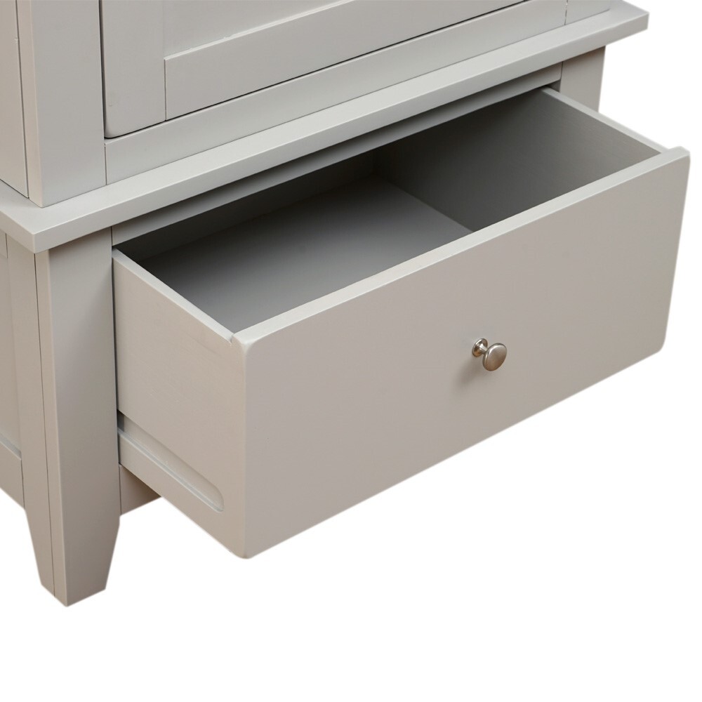 Chester Dove Grey Single Wardrobe – image 3