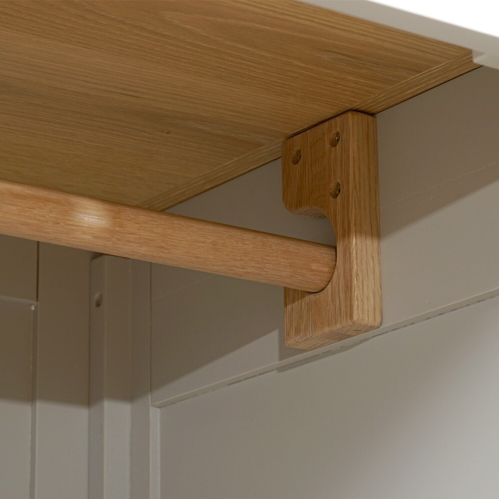 Chester Dove Grey Single Wardrobe – image 4
