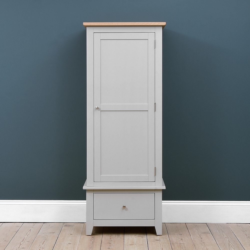 Chester Dove Grey Single Wardrobe – image 8