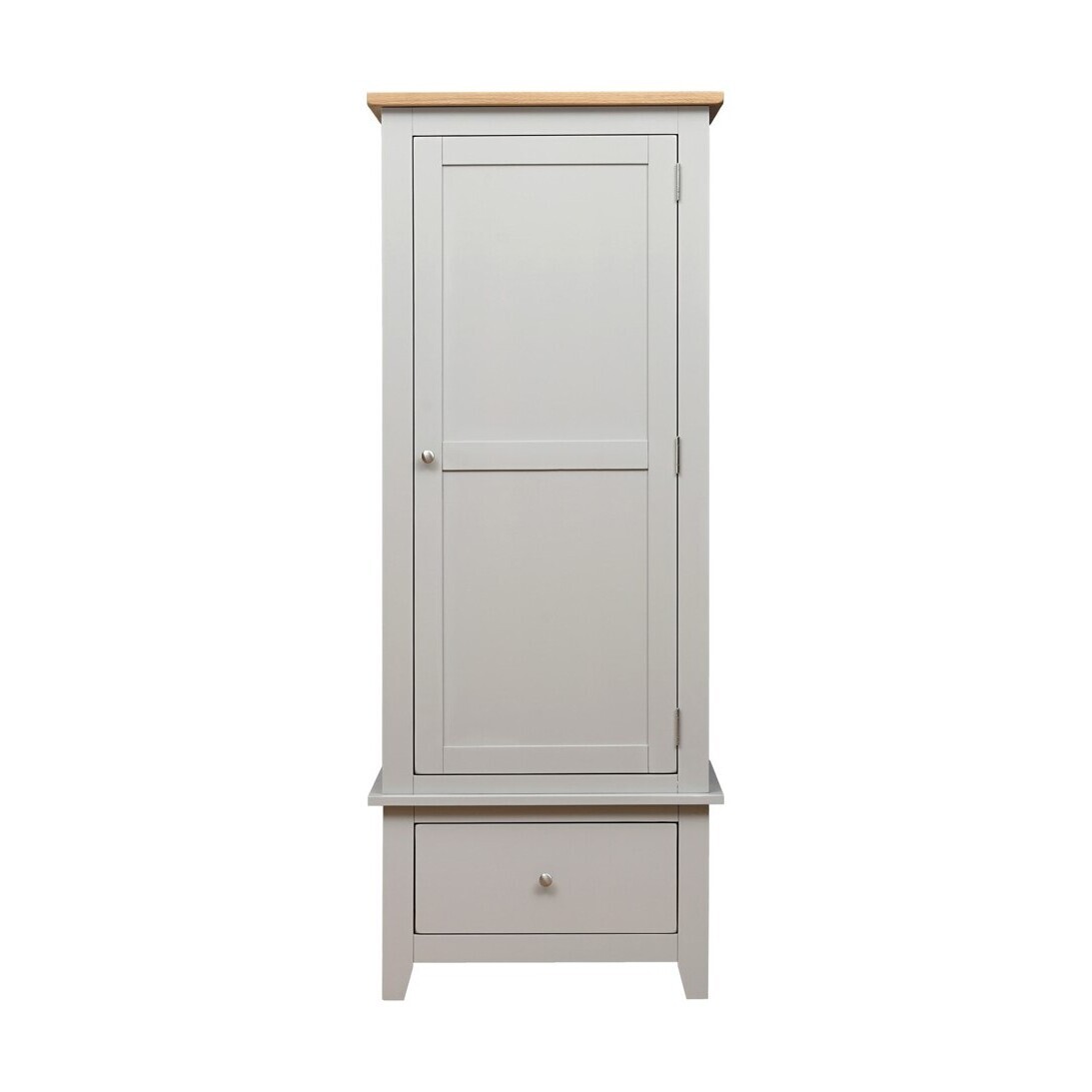 Chester Dove Grey Single Wardrobe – image 1