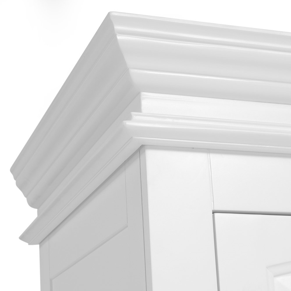 Burford Warm White Double Wardrobe with Drawer – image 6
