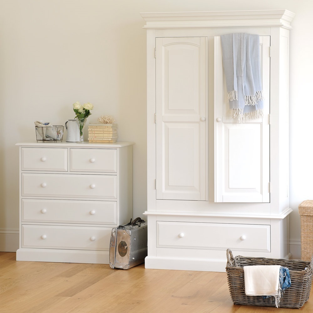 Burford Warm White Double Wardrobe with Drawer – image 8