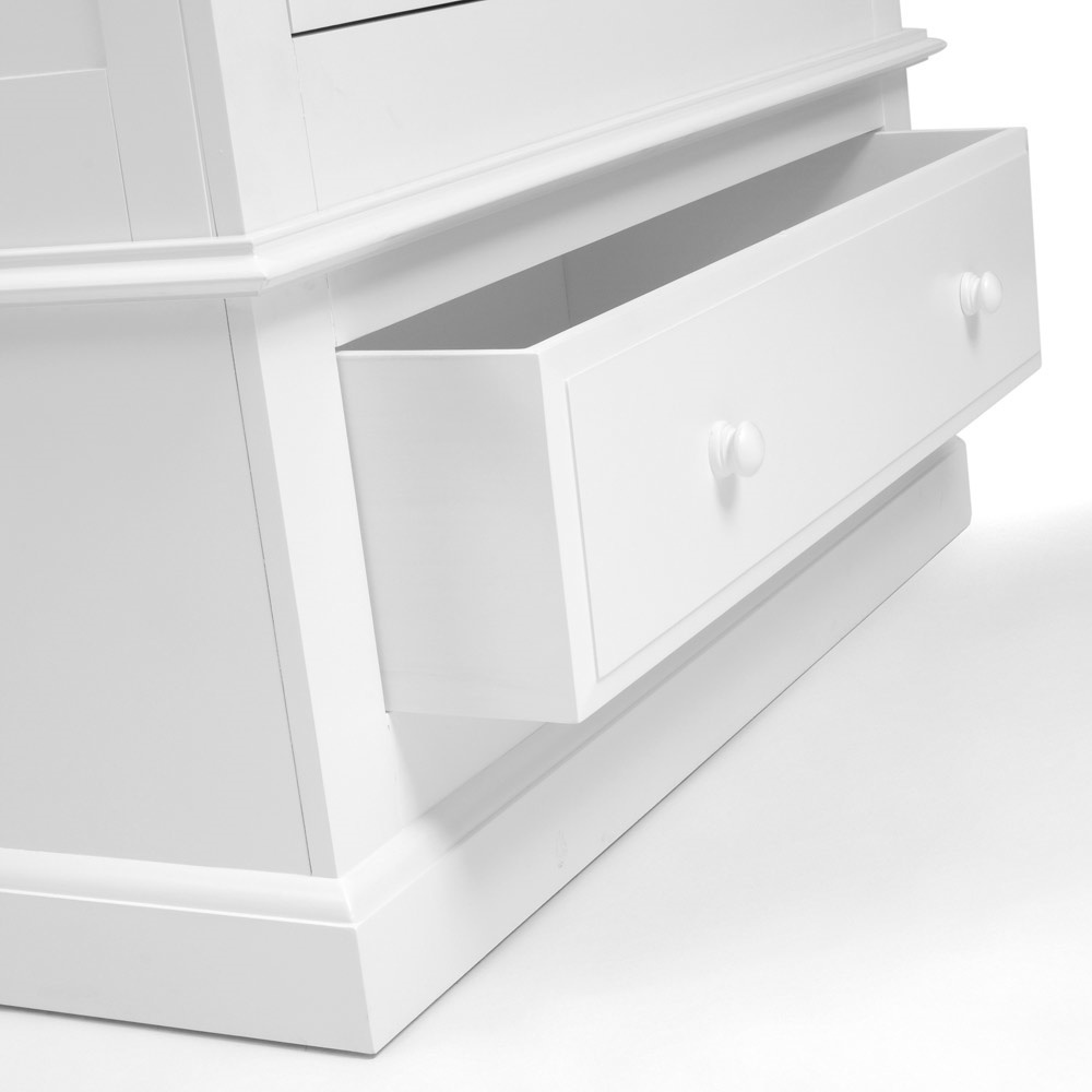 Burford Warm White Double Wardrobe with Drawer – image 11