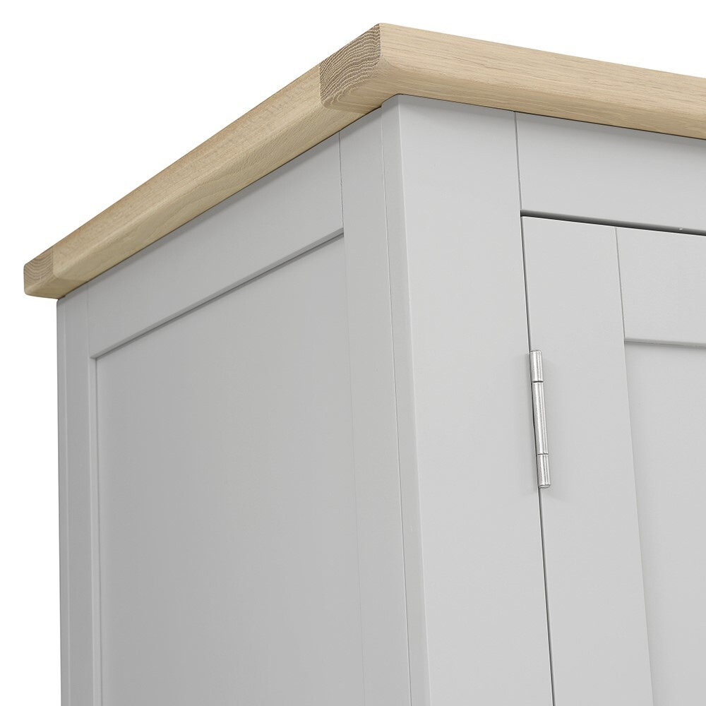 Chester Dove Grey Four Door Wardrobe – image 8