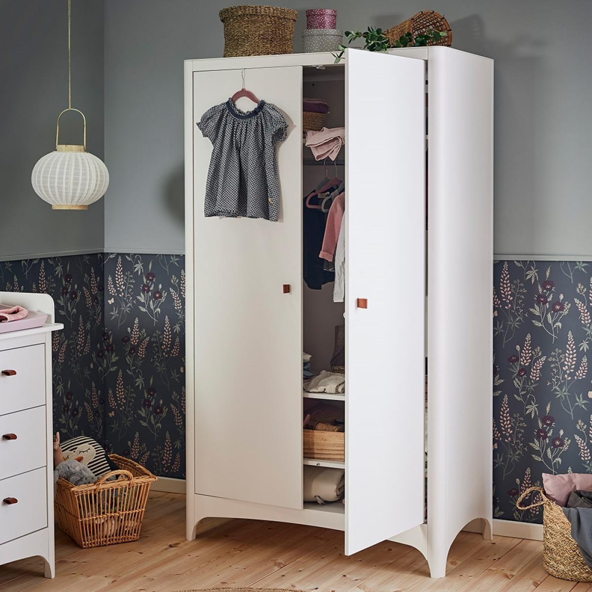Leander Classic Wardrobe with 2 Doors - White – image 1