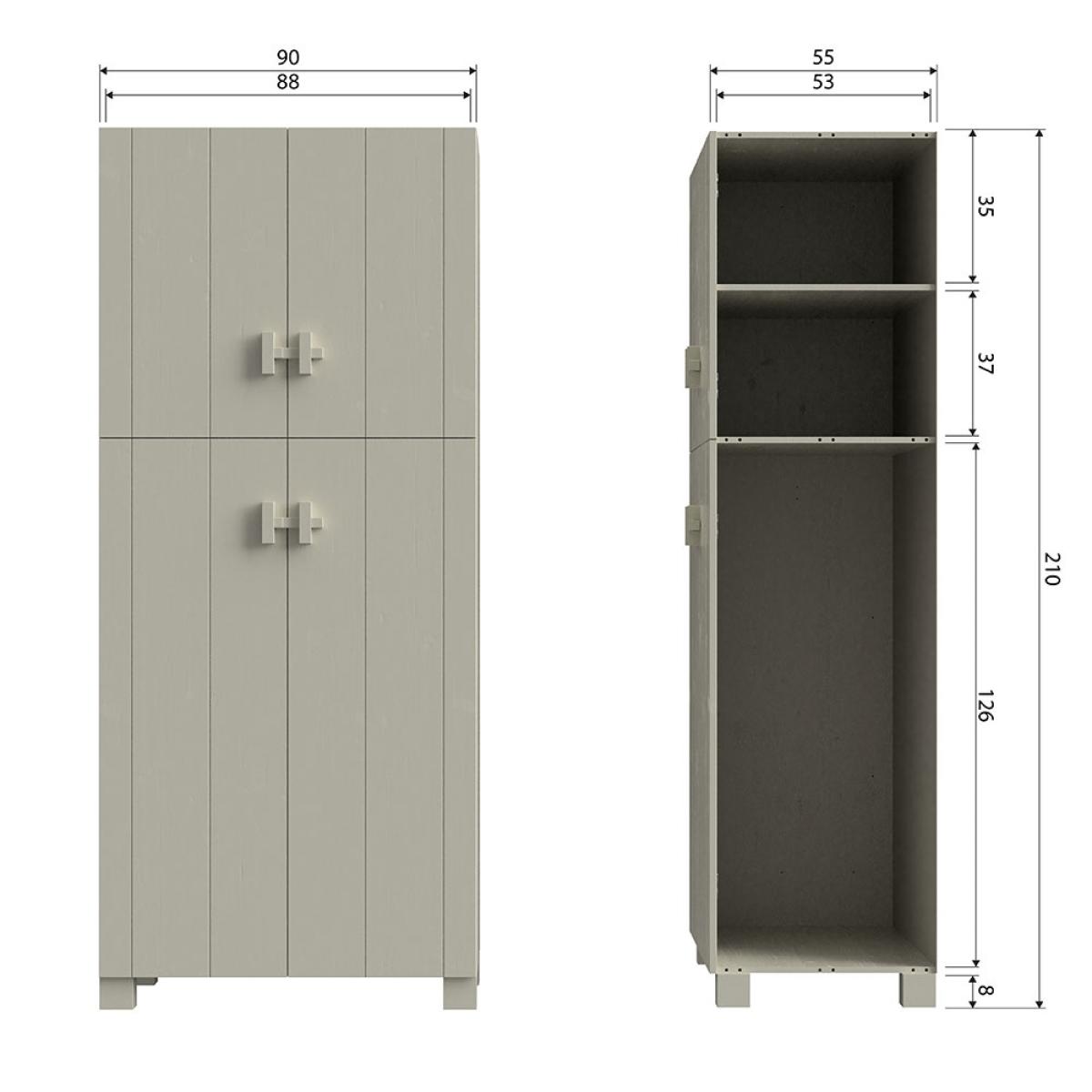 Woood Mees 4 Door Wardrobe with Storage – image 6
