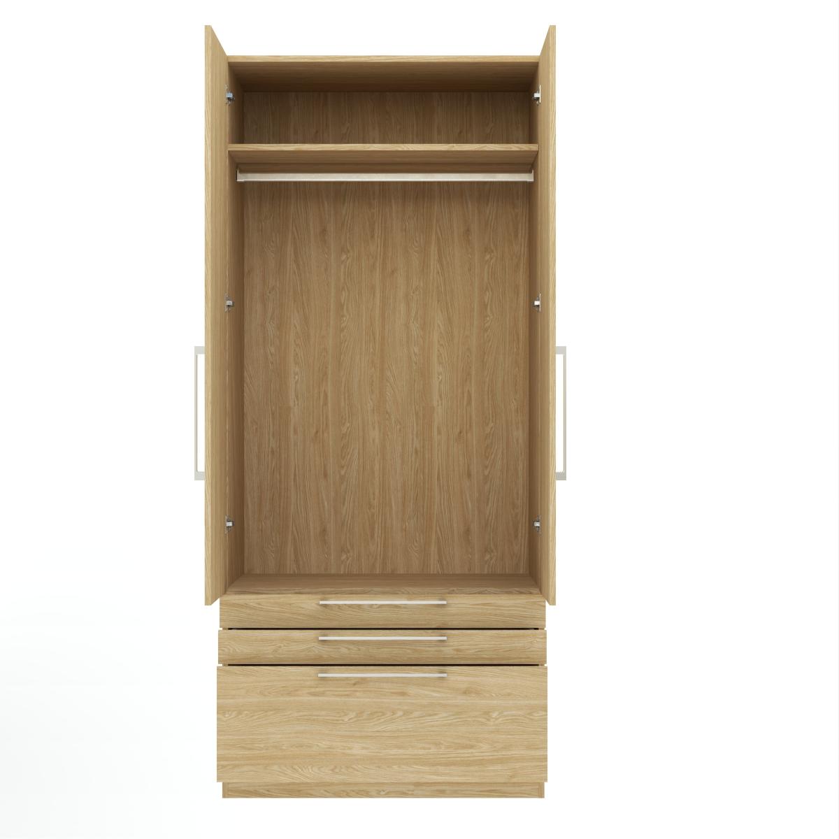 Foster Double 3 Drawer Wardrobe – image 3