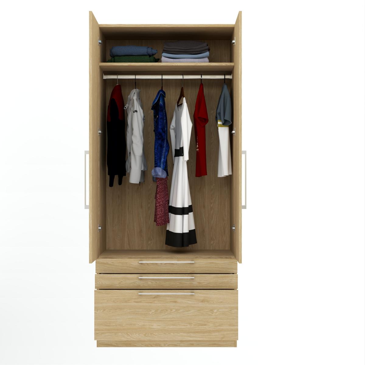 Foster Double 3 Drawer Wardrobe – image 4