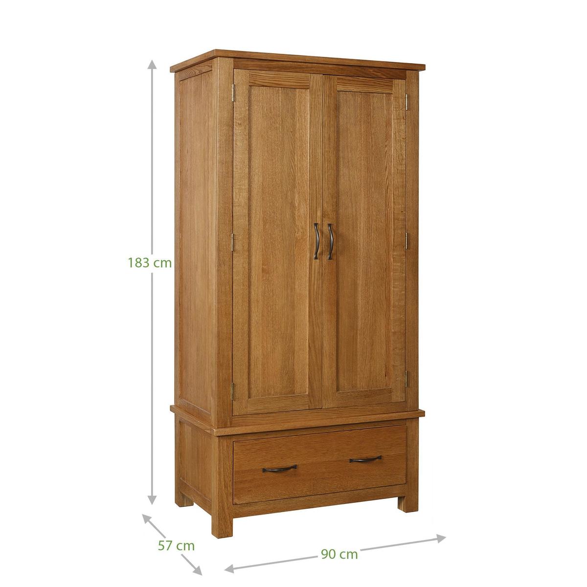 Sidmouth Oak Double Wardrobe Light Brown / Natural – image 3