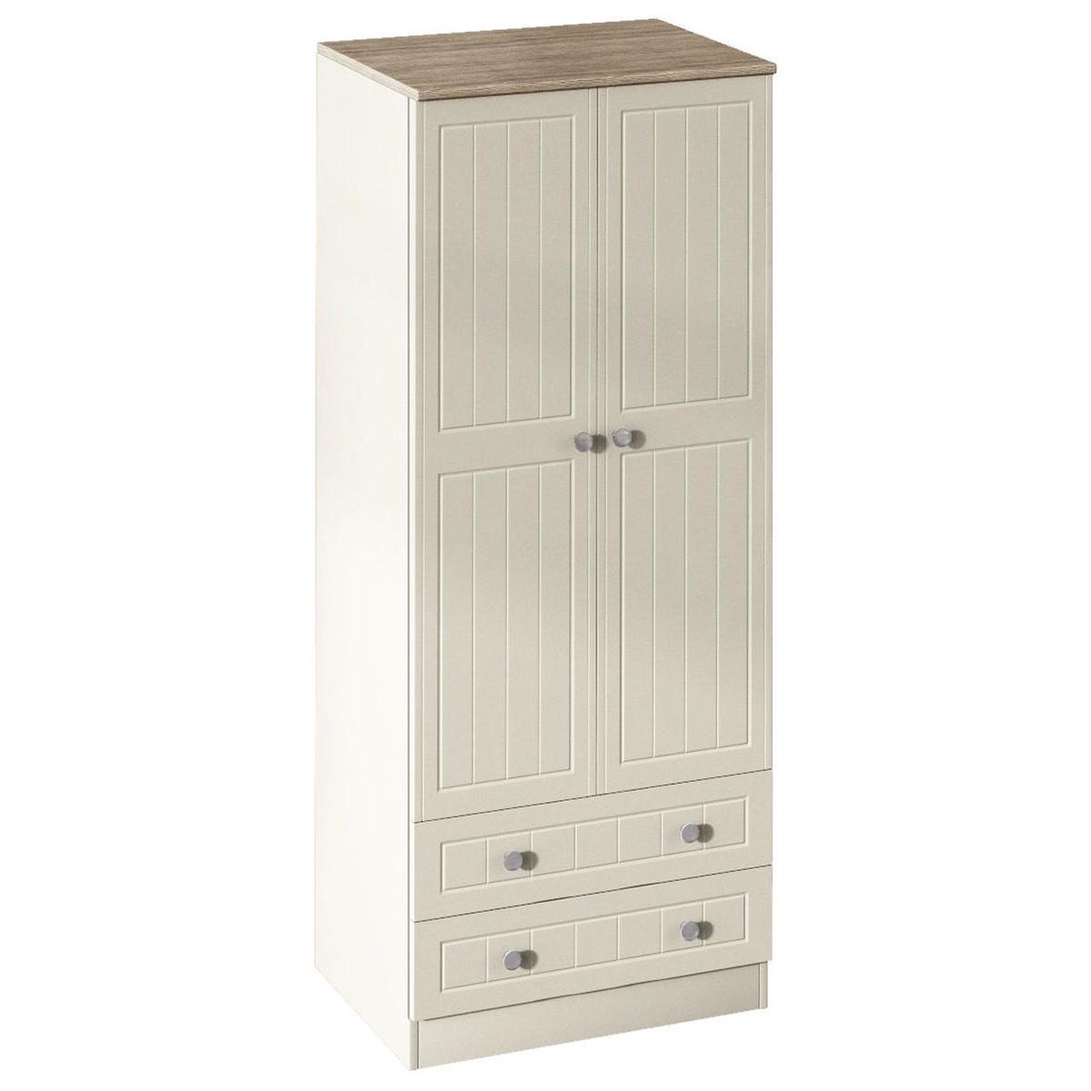 Vienna 2 Door 2 Drawer Wardrobe Cream – image 3
