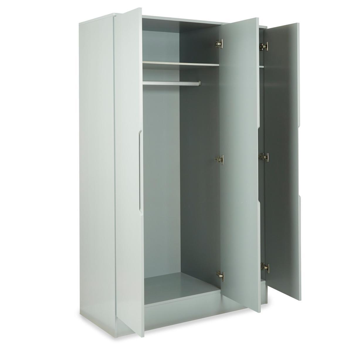 Larson Grey Triple Wardrobe Grey – image 4