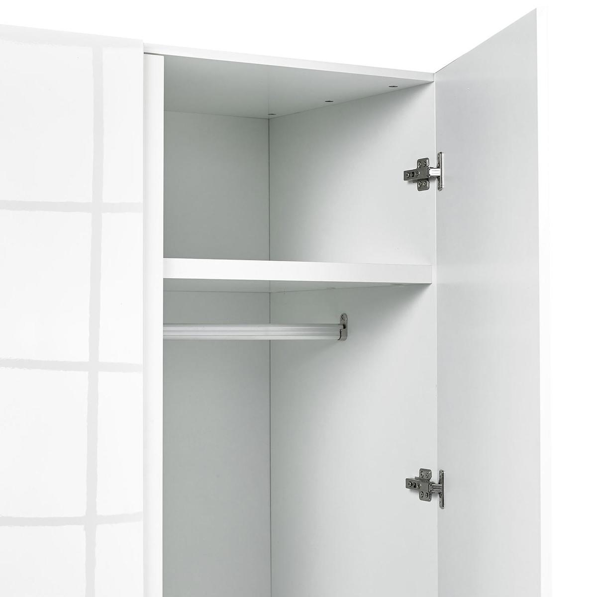 Puro 2 Door White Wardrobe White – image 4