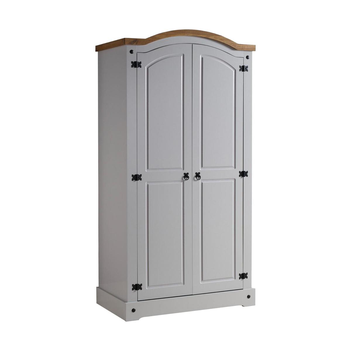 Corona Grey 2 Door Curved Top Wardrobe Grey