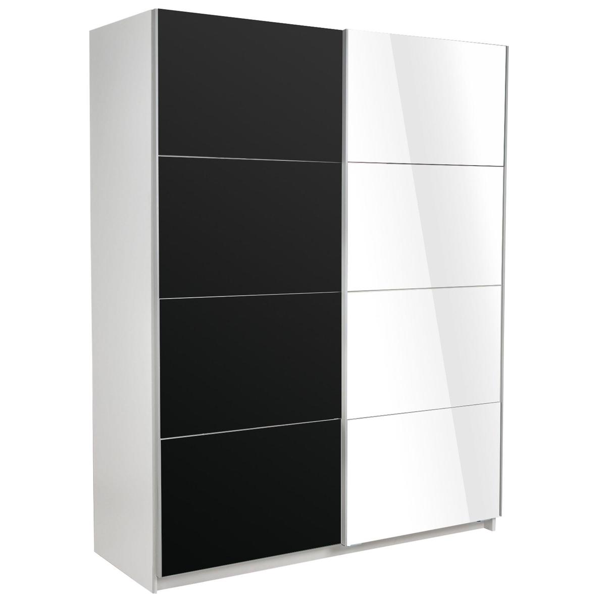 Ellum Black and White Sliding Wardrobe White/Black – image 3