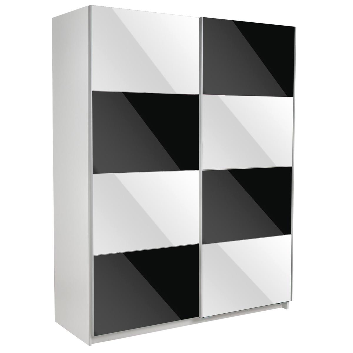 Ellum Black and White Sliding Wardrobe White/Black – image 4