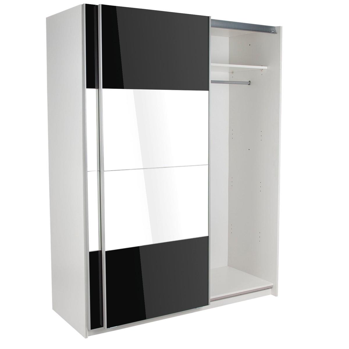 Ellum Black and White Sliding Wardrobe White/Black – image 7