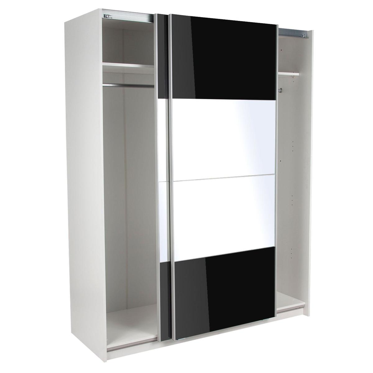 Ellum Black and White Sliding Wardrobe White/Black – image 9