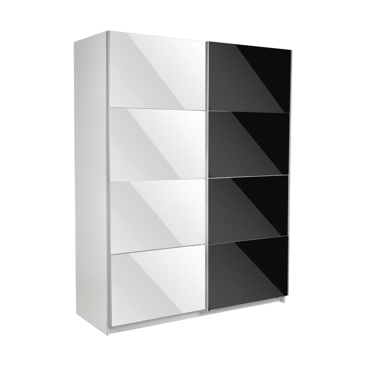 Ellum Black and White Sliding Wardrobe White/Black – image 2