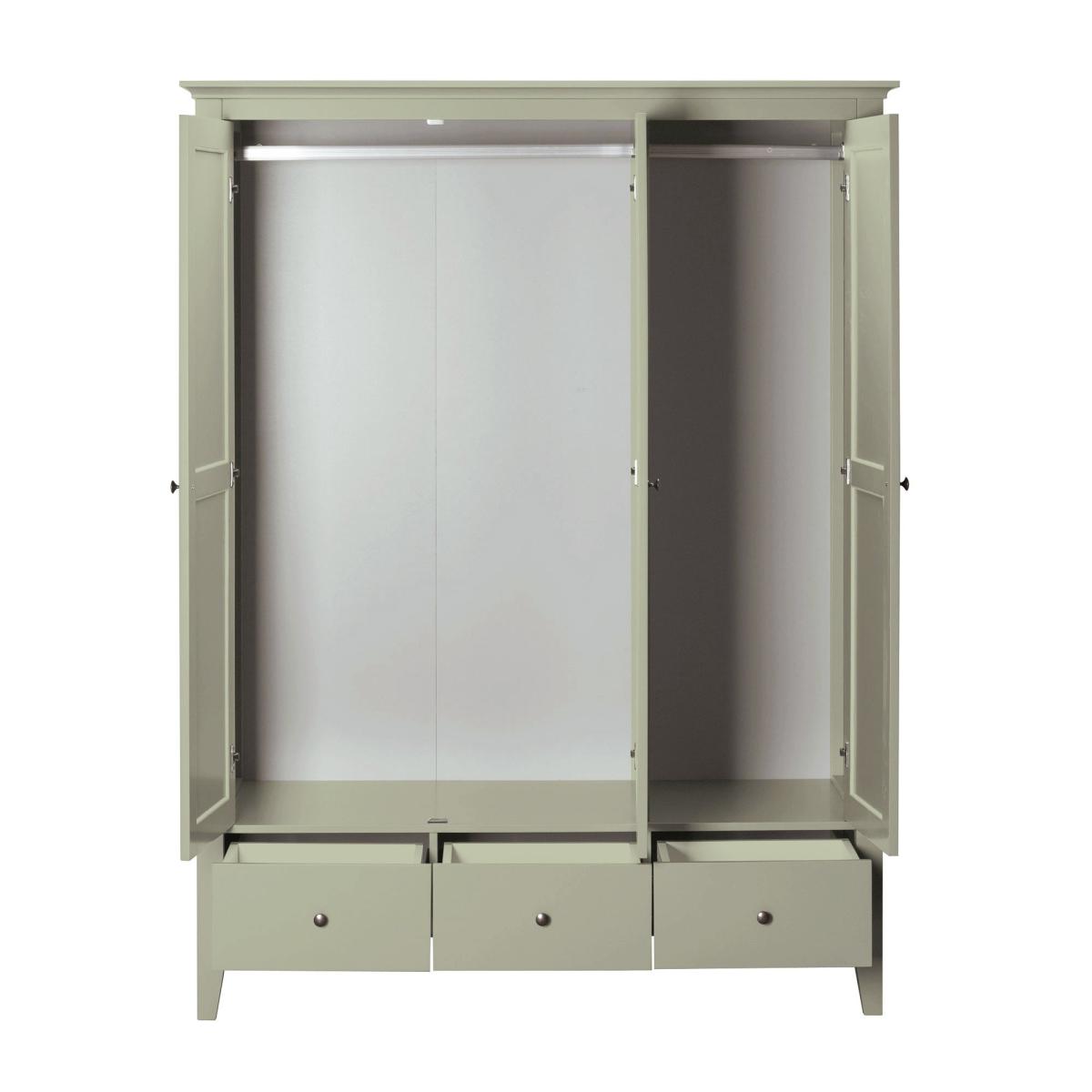 Lynton Triple Wardrobe Green – image 3