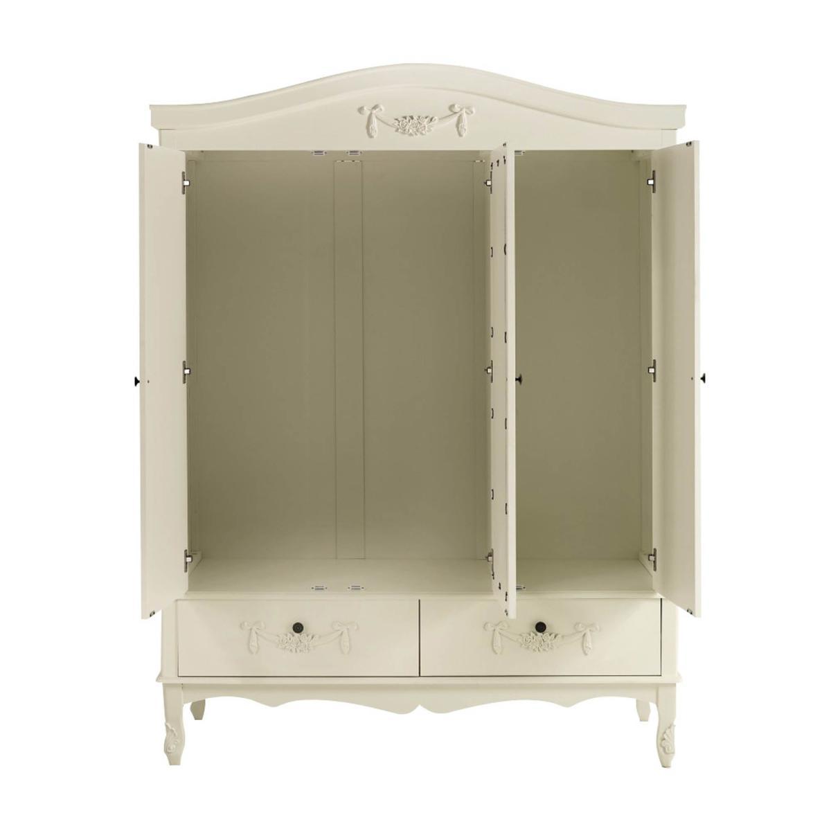 Toulouse Ivory Triple Wardrobe White – image 3