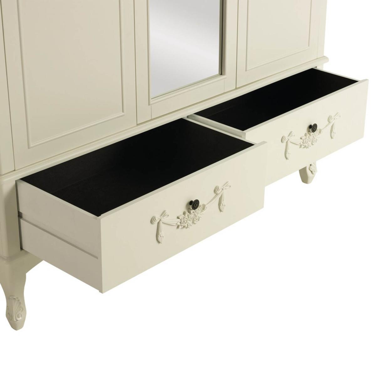 Toulouse Ivory Triple Wardrobe White – image 5