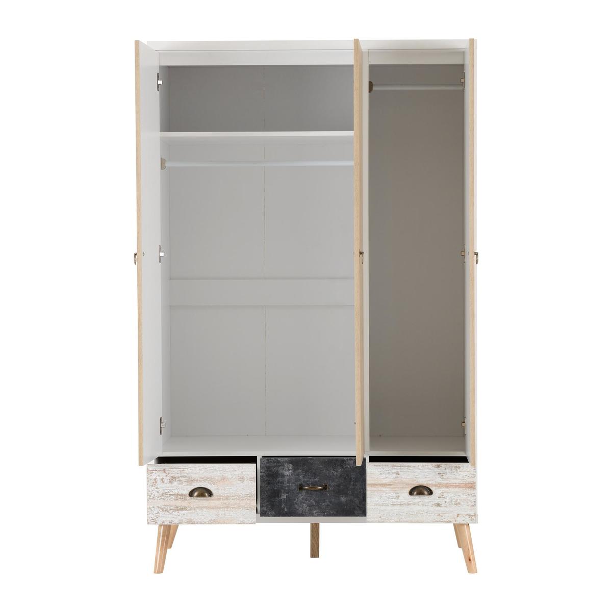 Nordic Triple Wardrobe White – image 4