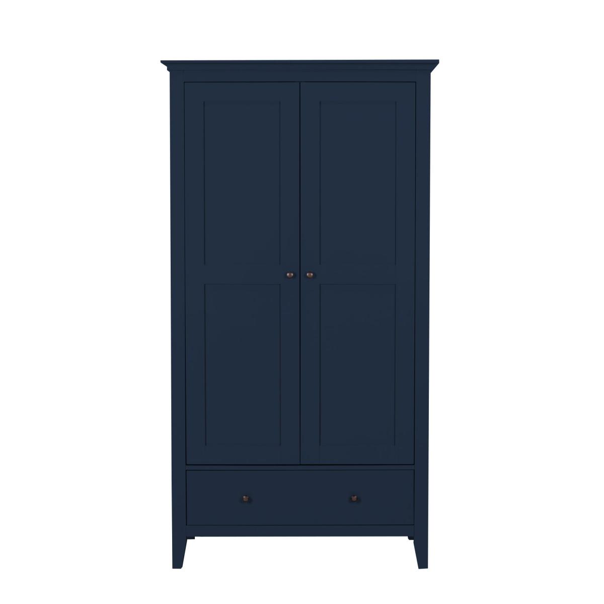 Lynton Double, 1 Drawer Wardrobe Navy Blue – image 2