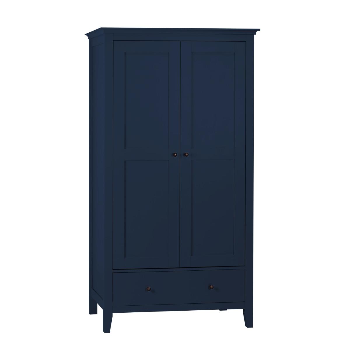 Lynton Double, 1 Drawer Wardrobe Navy Blue – image 4