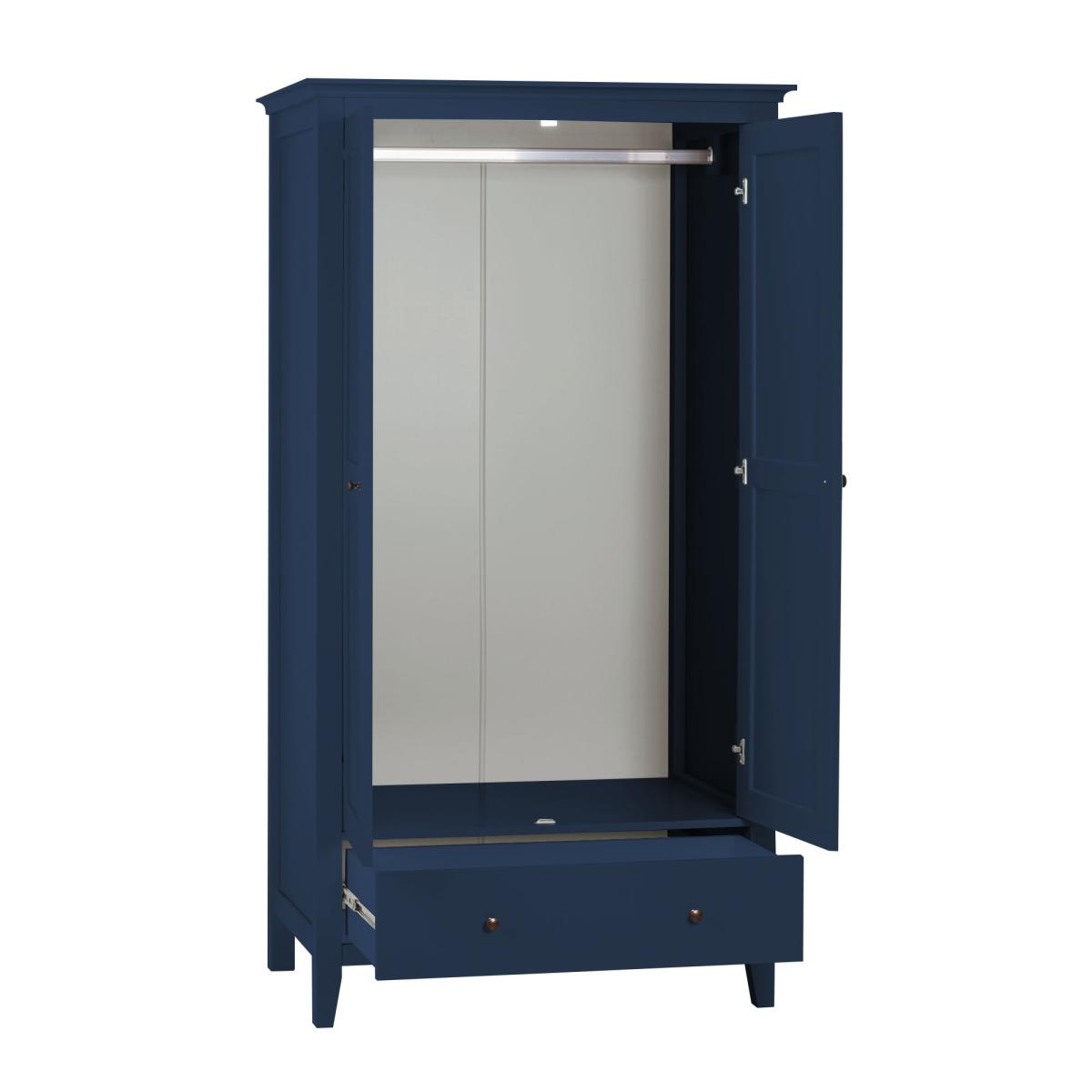 Lynton Double, 1 Drawer Wardrobe Navy Blue – image 5