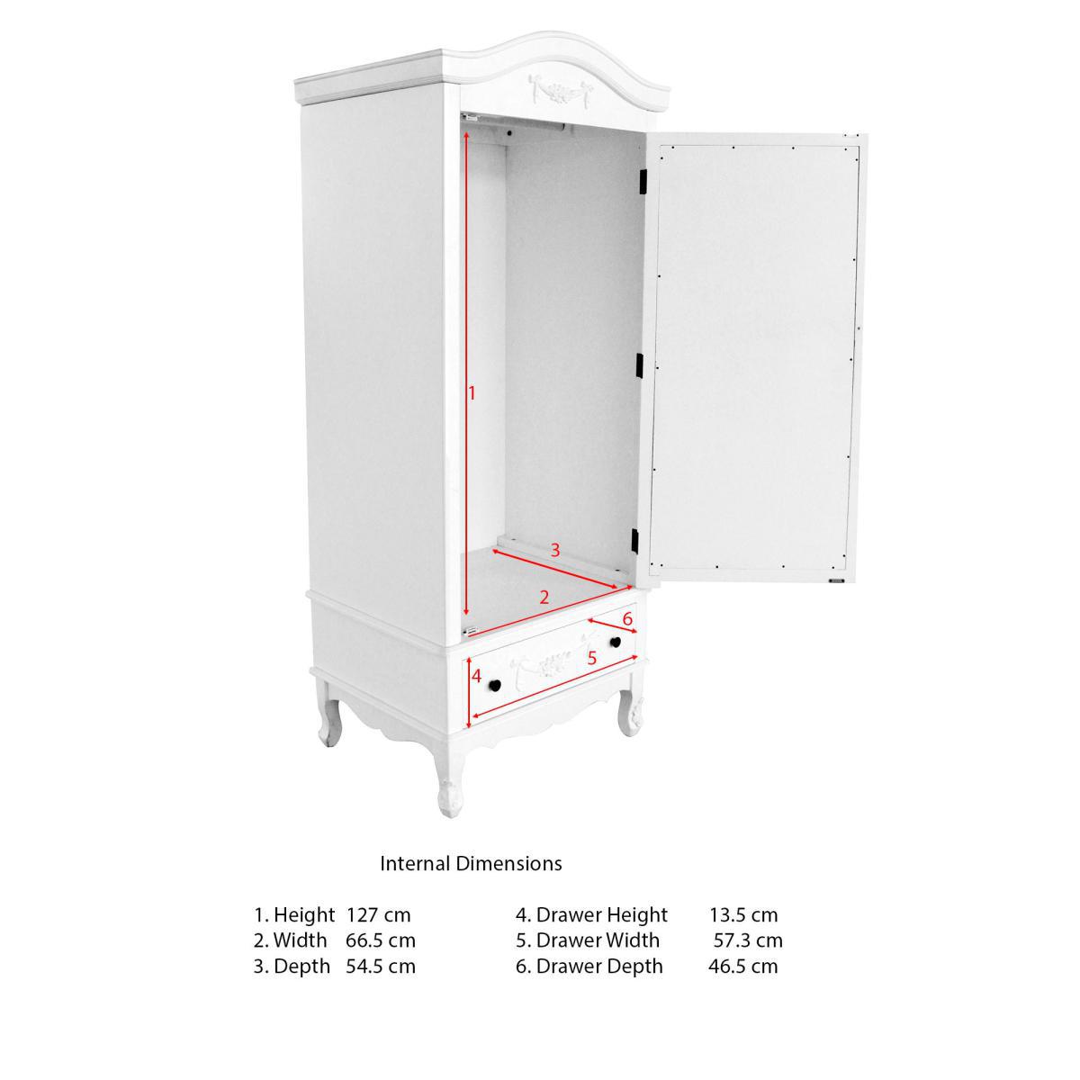 Toulouse Ivory Single Wardrobe Off-White – image 6