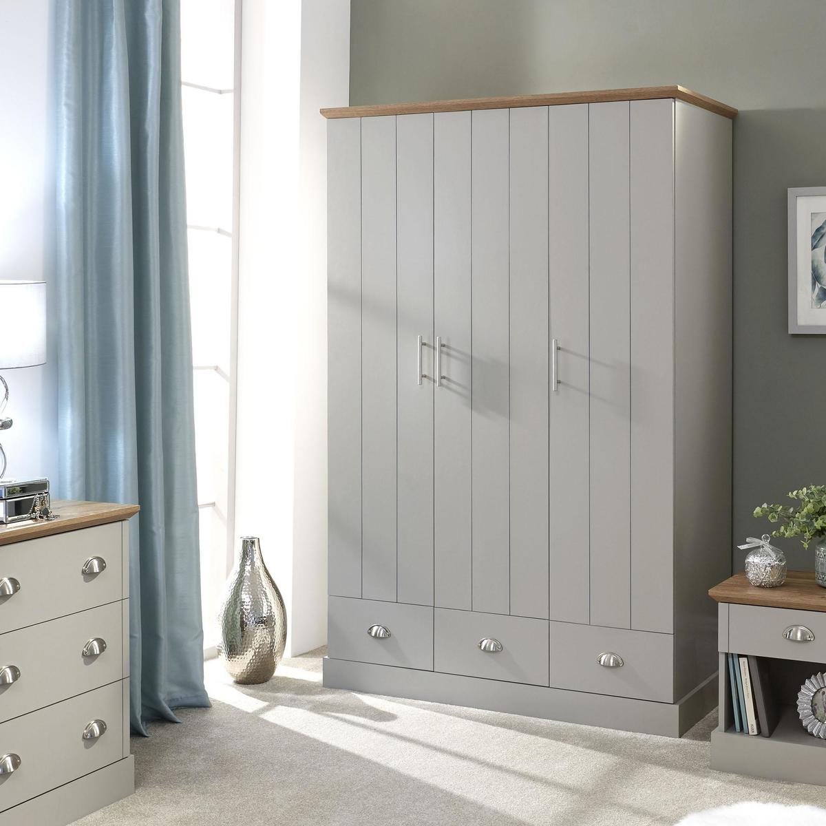 Kendal Triple Wardrobe Grey – image 3