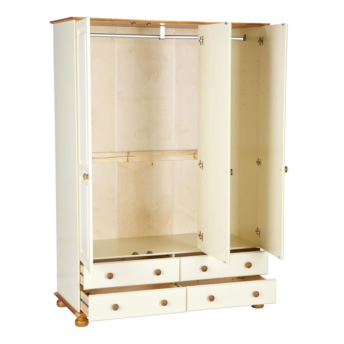 Colburn Cream Triple Wardrobe Natural/Cream – image 3