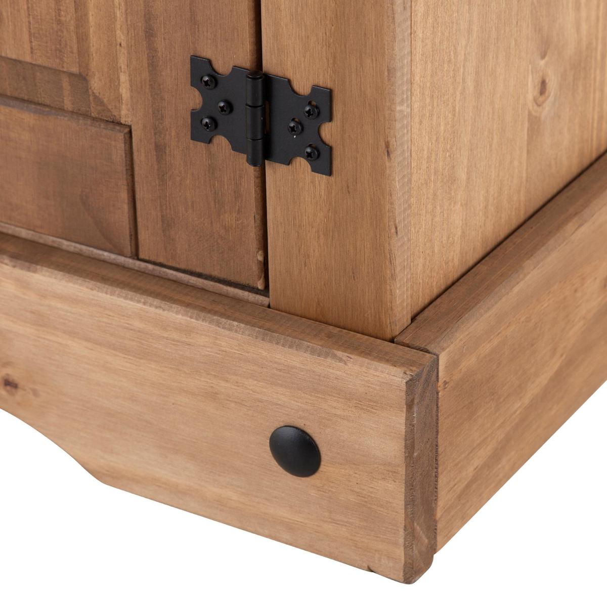 Corona Pine Curved Top Wardrobe Brown – image 4