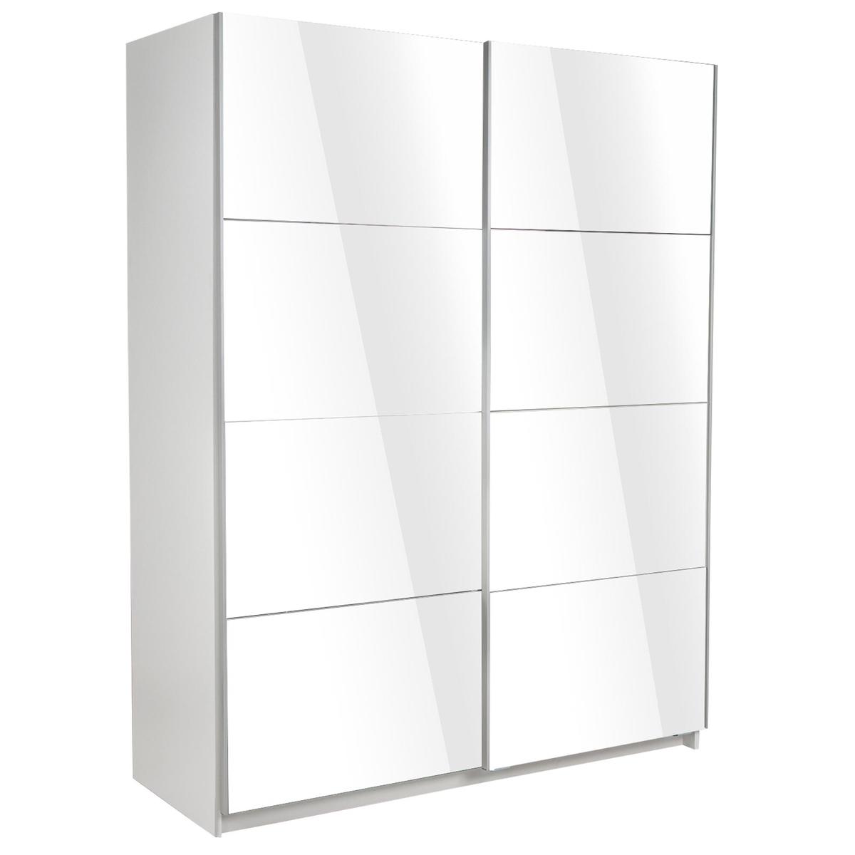 Ellum White High Gloss Sliding Wardrobe White – image 3