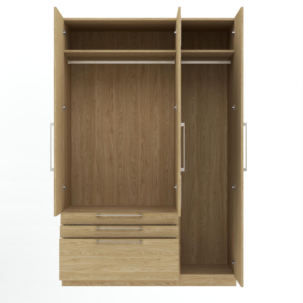 Foster Triple 3 Drawer Wardrobe – image 3