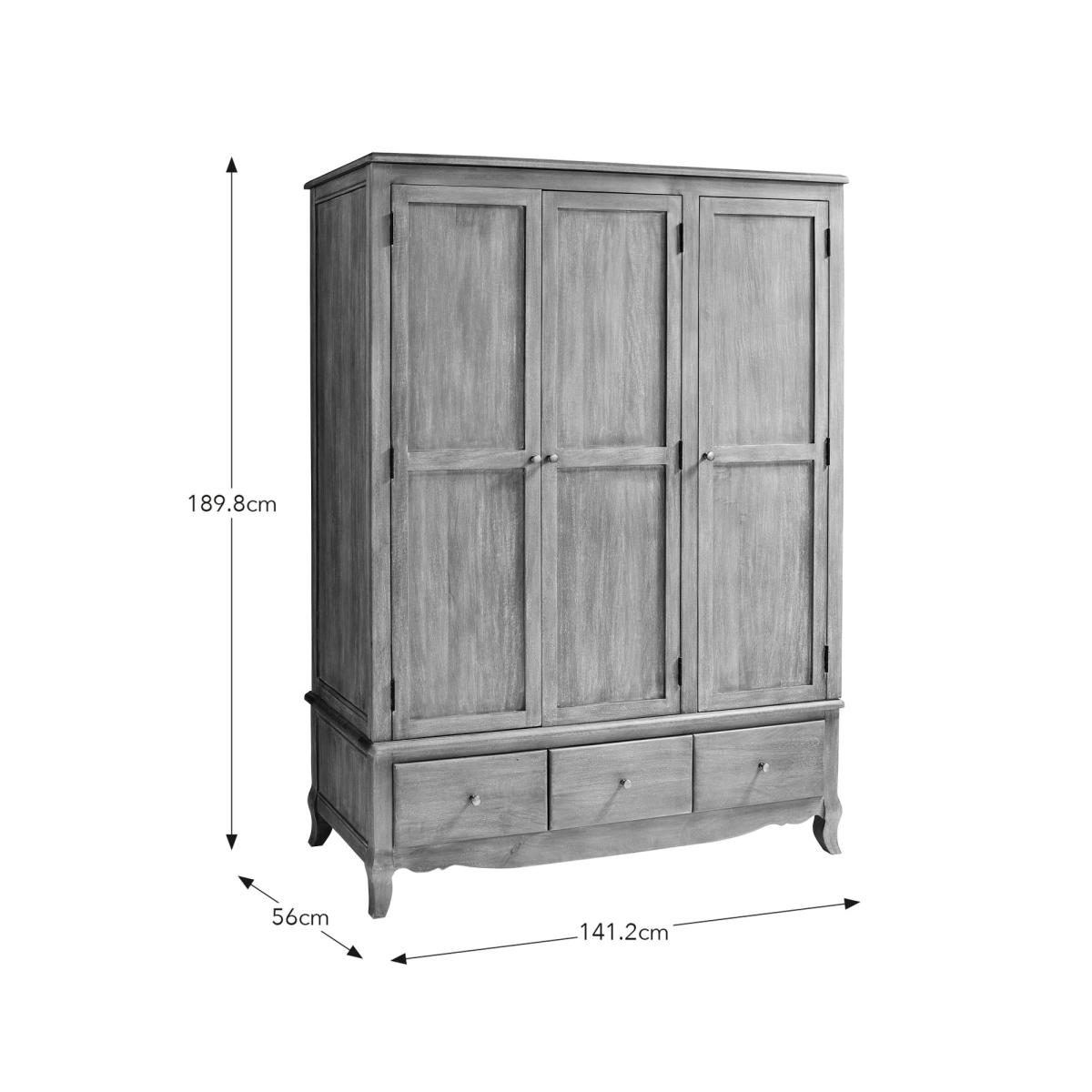 Giselle Triple Wardrobe Natural – image 7