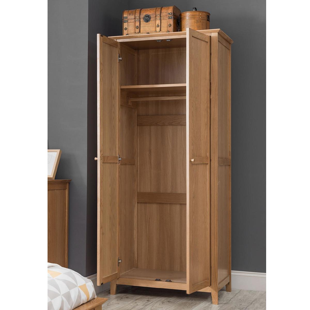 Salerno Shaker Double Wardrobe Natural – image 2