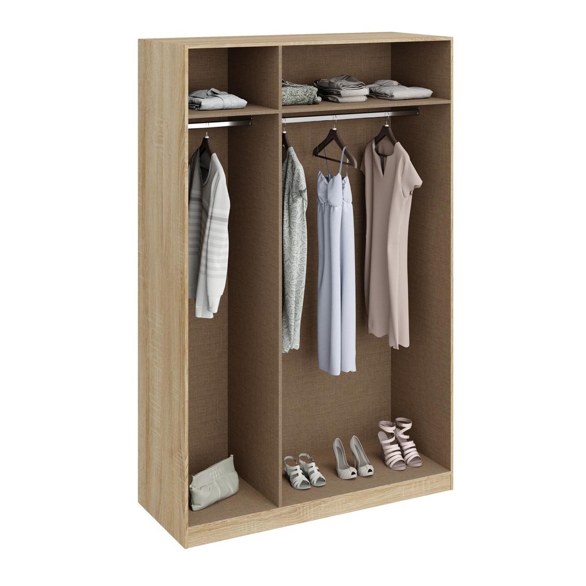 Genoa 3 Door Wardrobe Grey – image 5