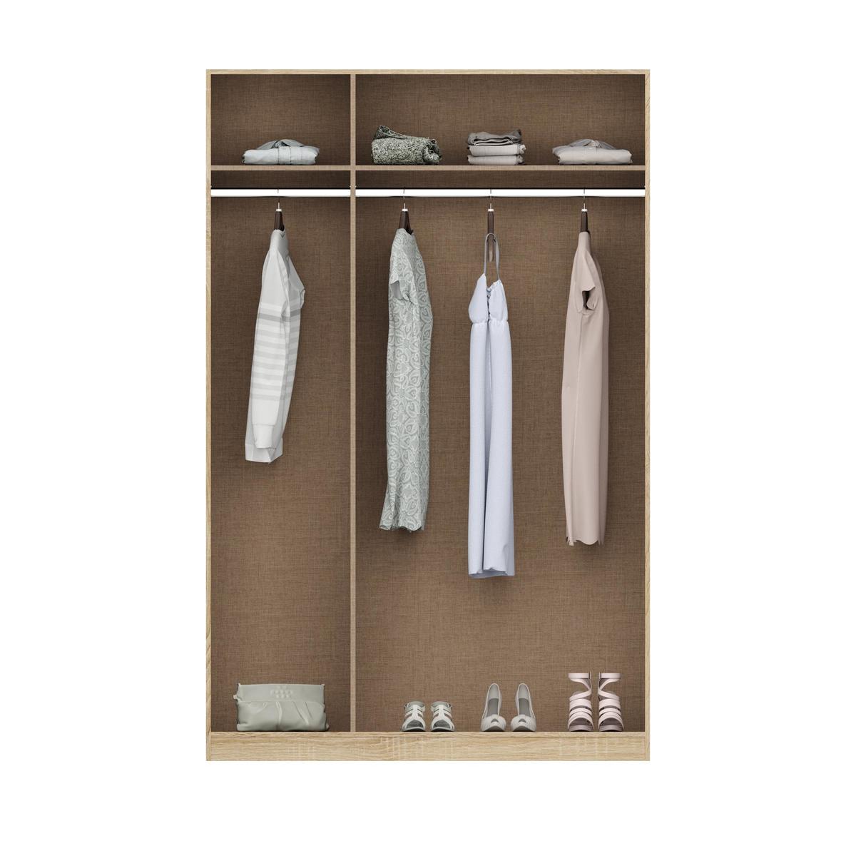 Genoa 3 Door Wardrobe Grey – image 6