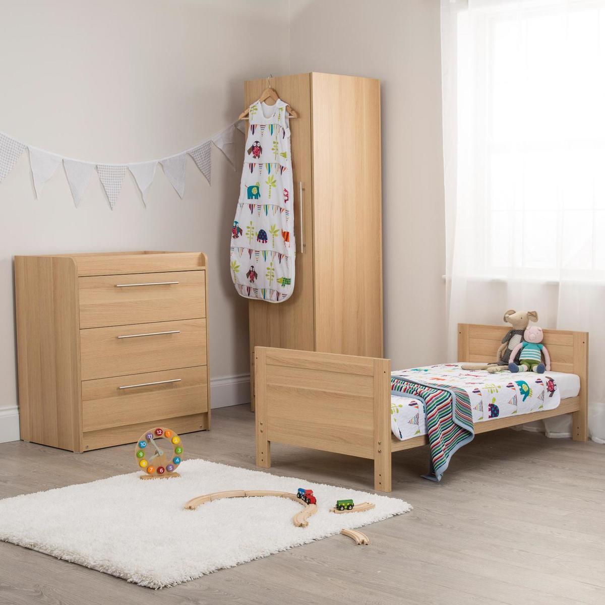 Trio Oak Nursery Wardrobe Natural – image 7