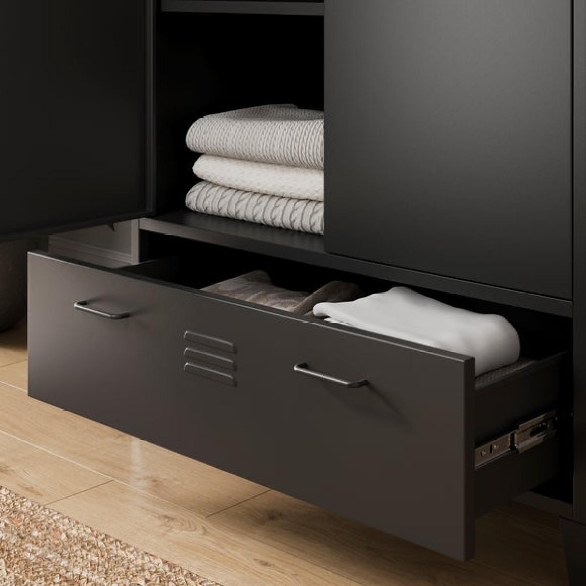 Helga Metal Double Wardrobe – image 3