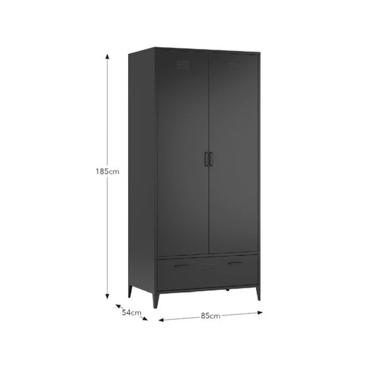 Helga Metal Double Wardrobe – image 7