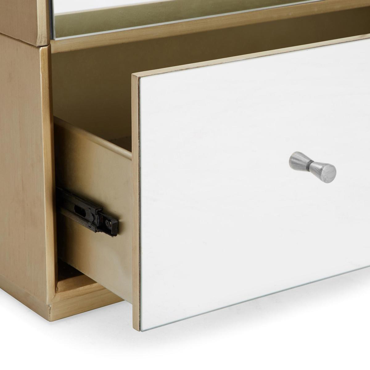 Harriet Mirrored Gents Wardrobe Silver – image 5