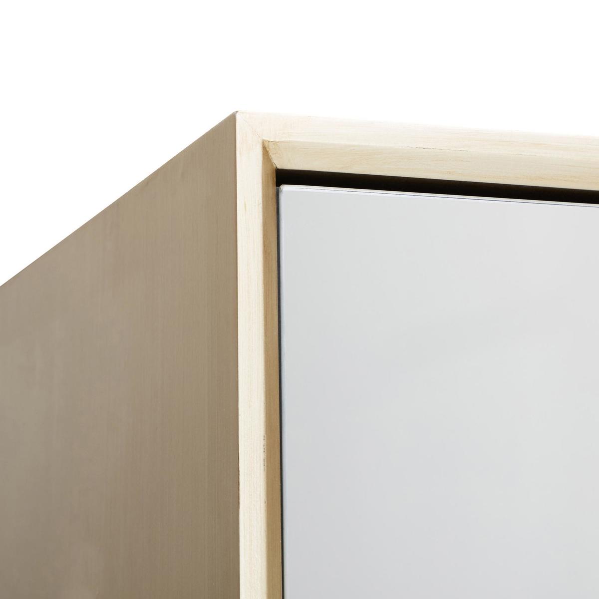 Harriet Mirrored Gents Wardrobe Silver – image 6
