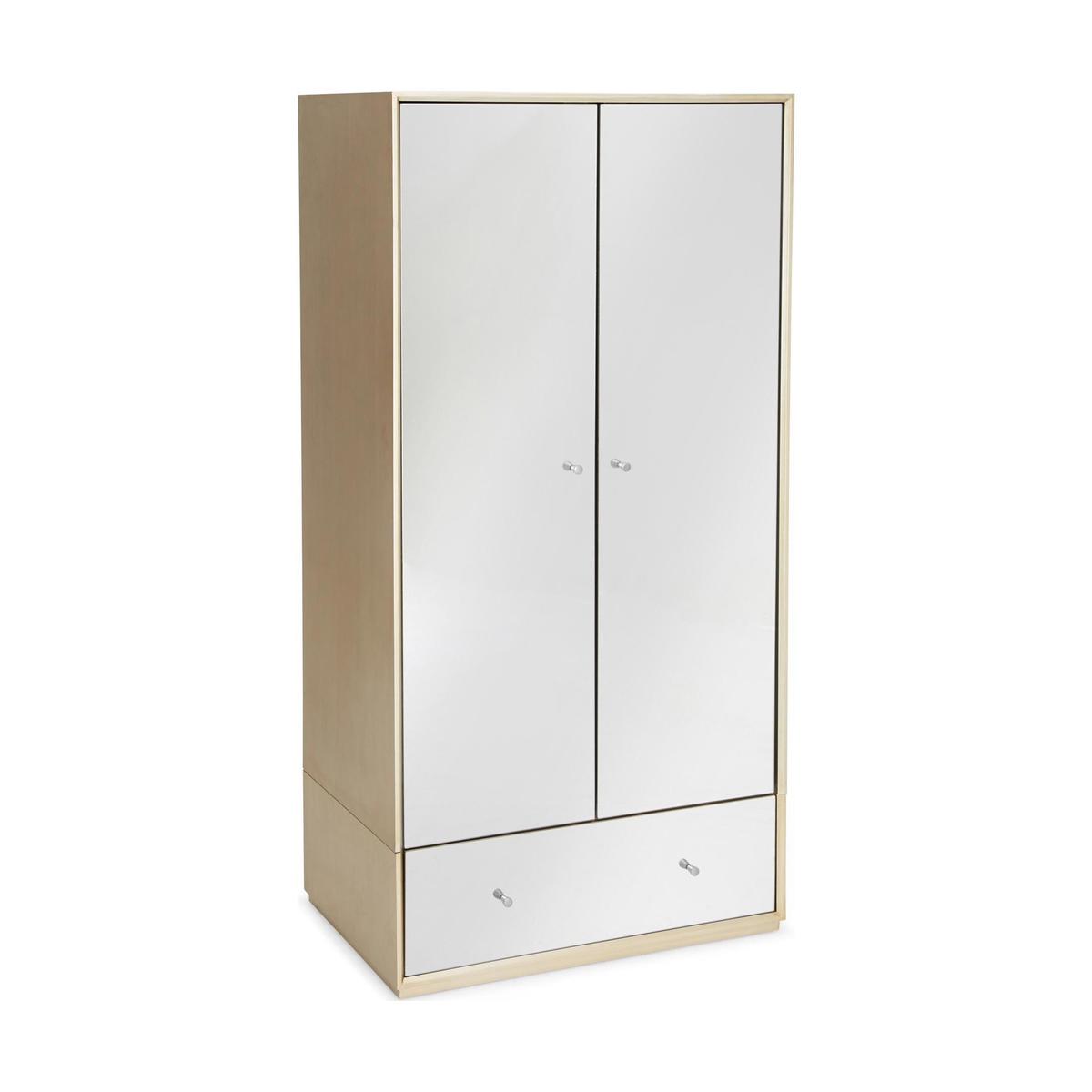Harriet Mirrored Gents Wardrobe Silver – image 2