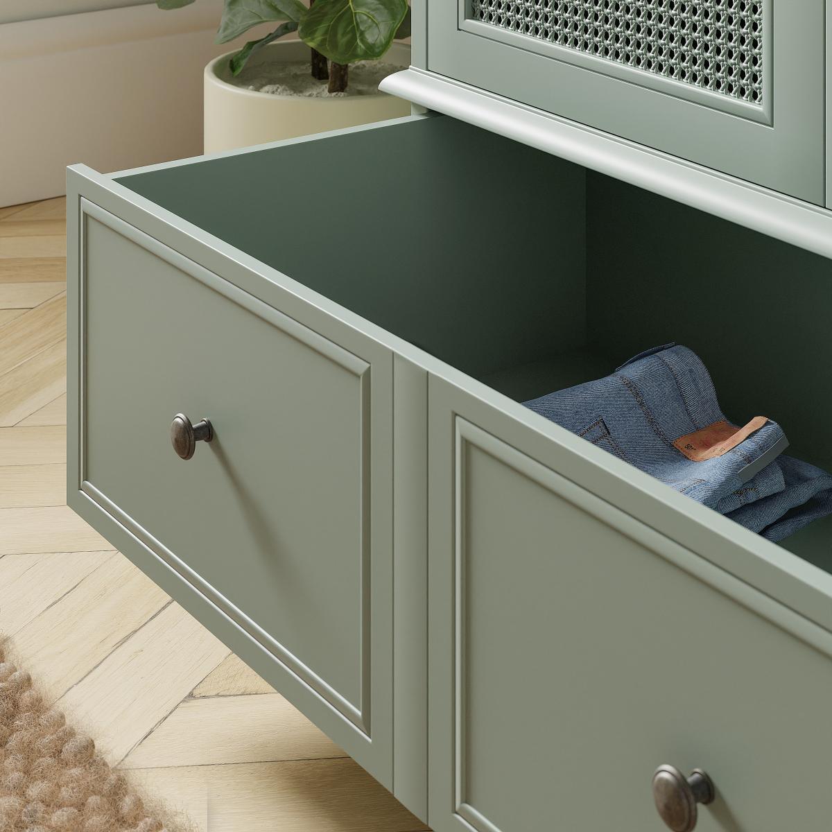 Lucy Double 1 Drawer Wardrobe Sage (Green) – image 4