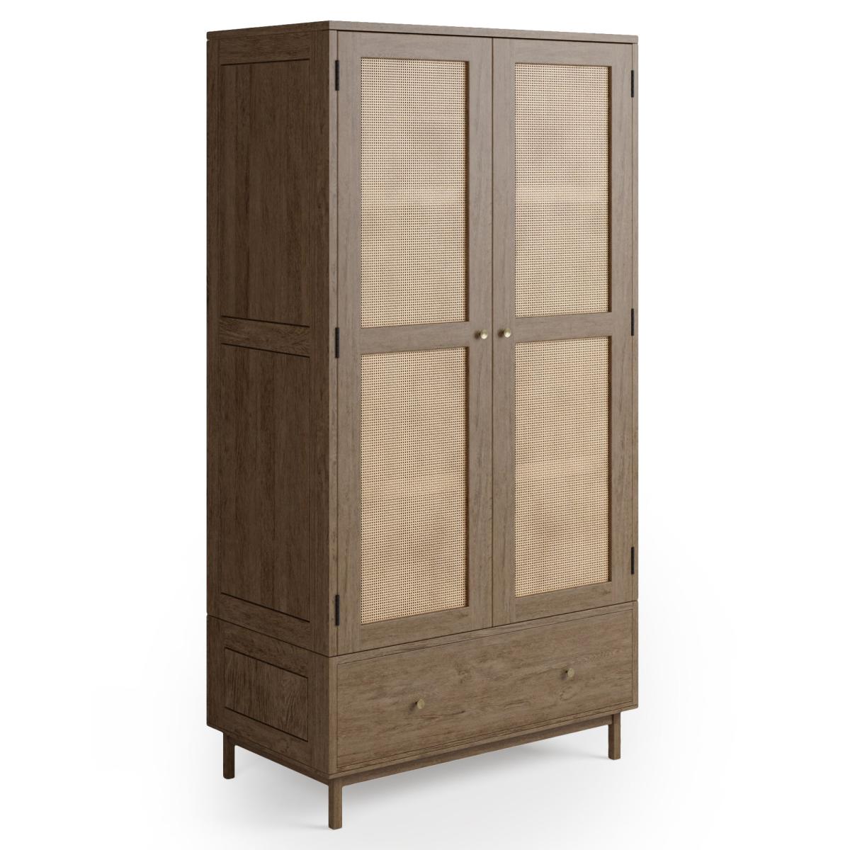 Indi Double Wardrobe Wood (Brown) – image 2