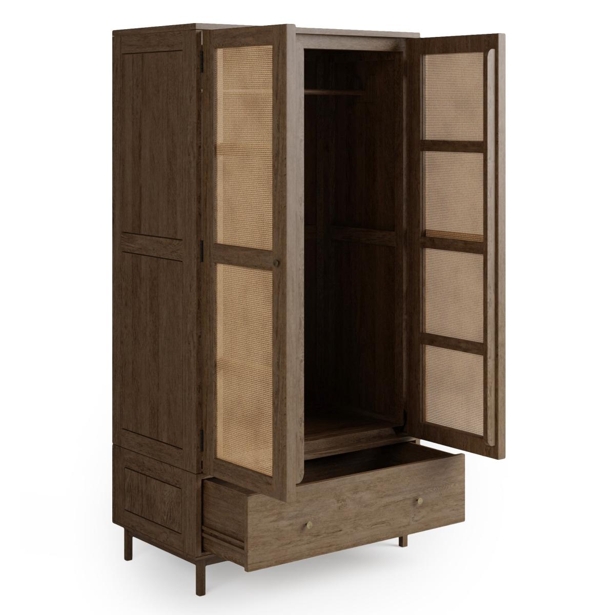 Indi Double Wardrobe Wood (Brown) – image 5