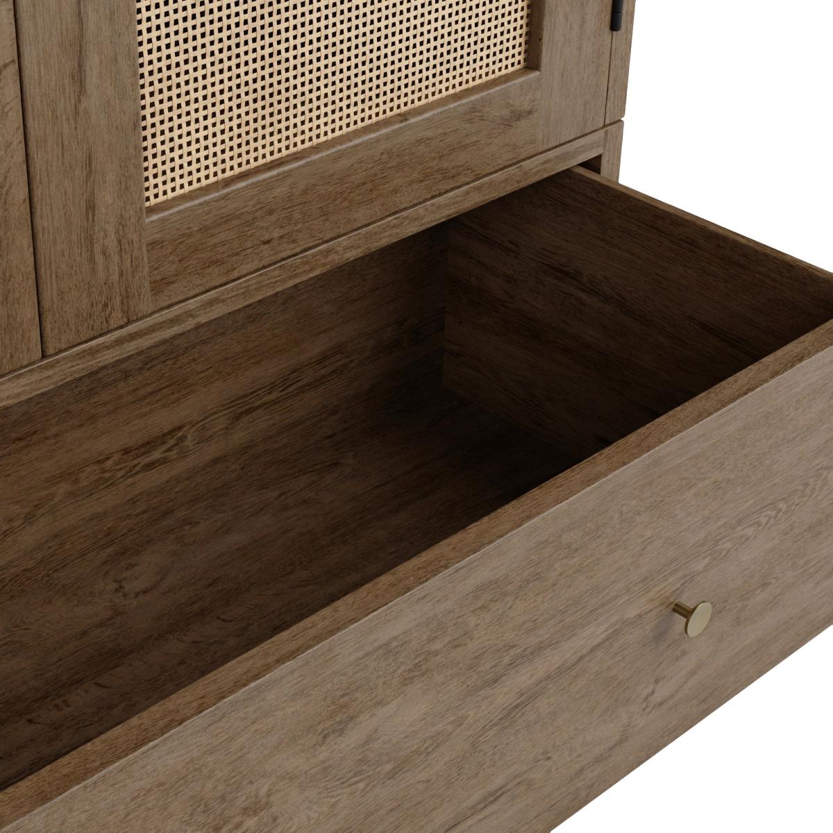 Indi Double Wardrobe Wood (Brown) – image 6